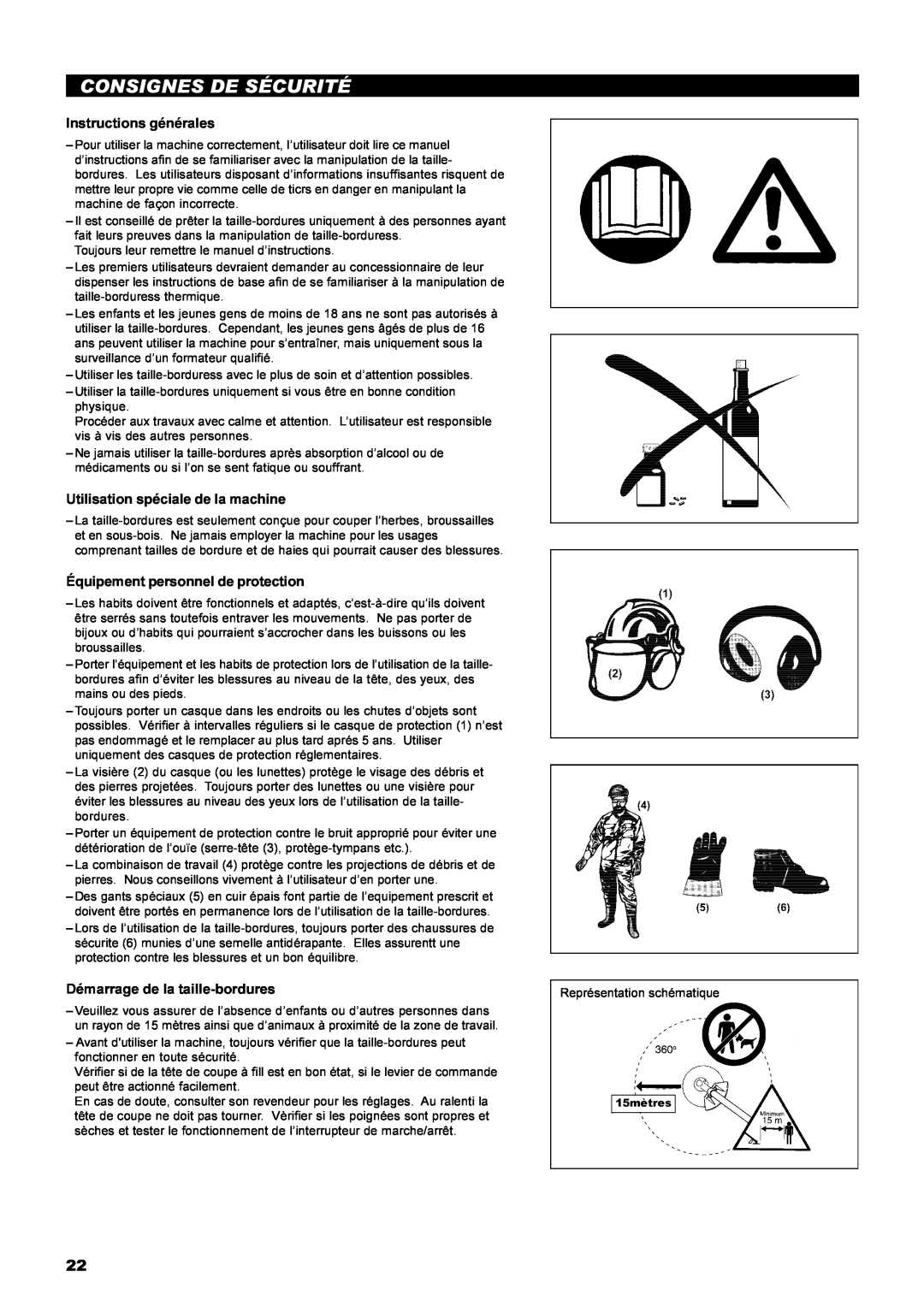 Dolmar MS-22C instruction manual Consignes De Sécurité, Instructions générales, Utilisation spéciale de la machine 