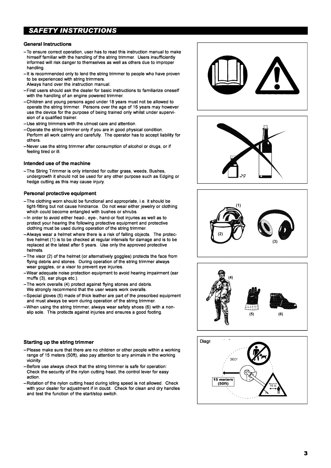 Dolmar MS-22C Safety Instructions, General Instructions, Intended use of the machine, Personal protective equipment 