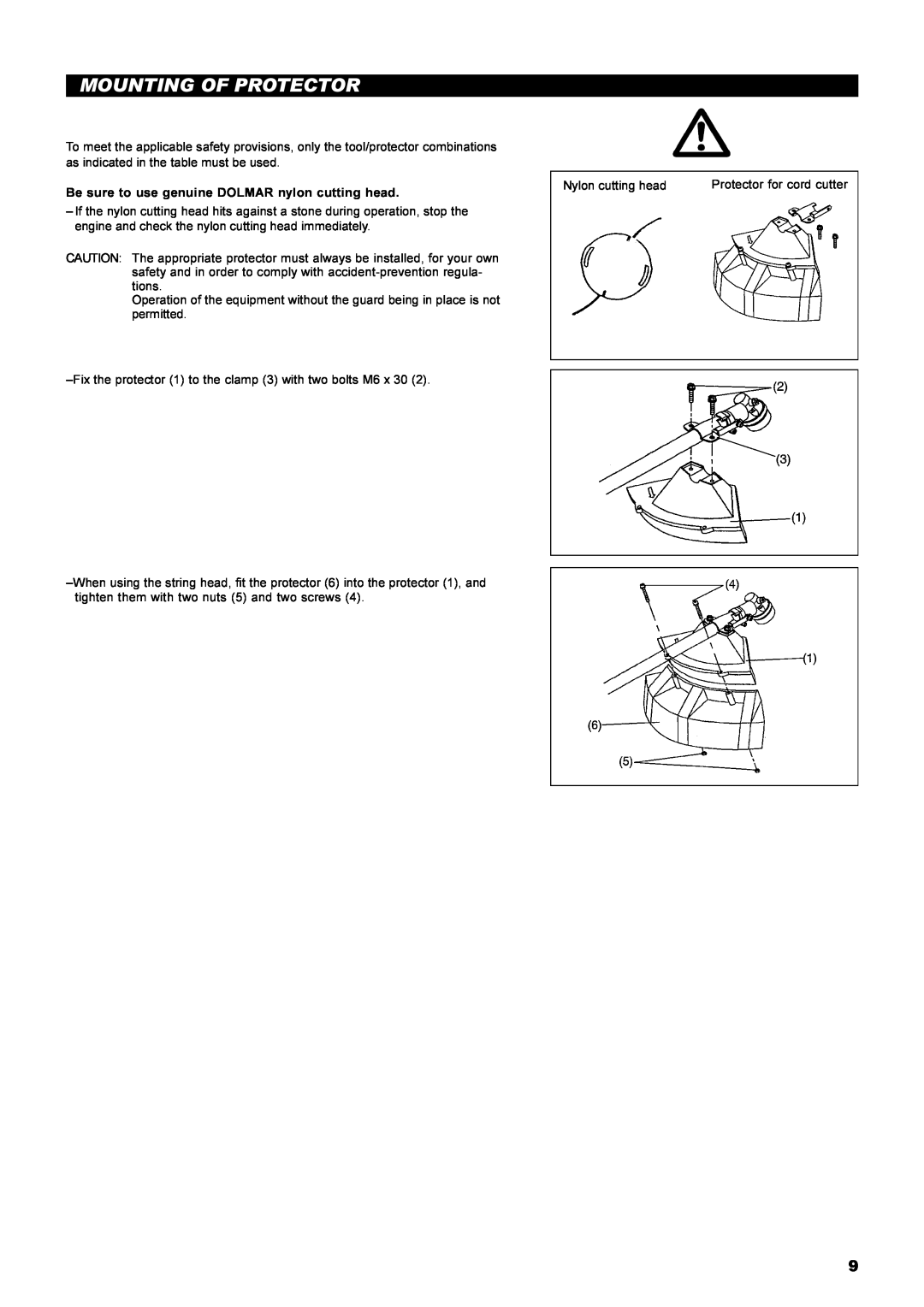 Dolmar MS-22C instruction manual Mounting Of Protector 