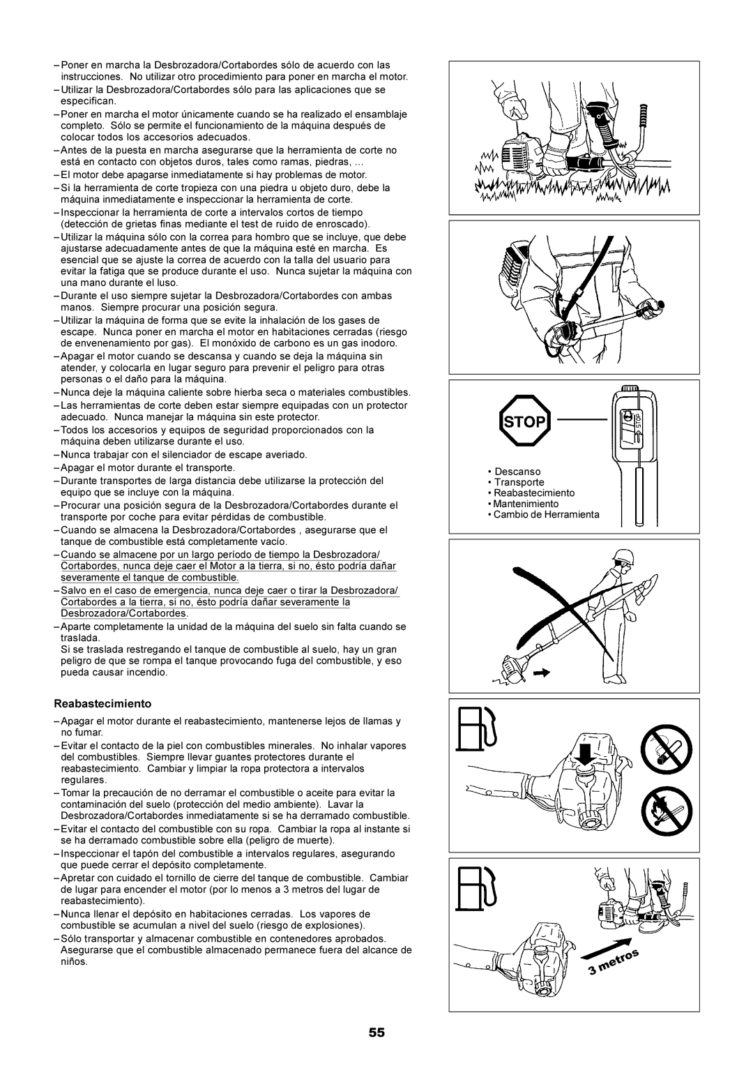 Dolmar MS-250.4, MS-251.4 instruction manual Reabastecimiento 