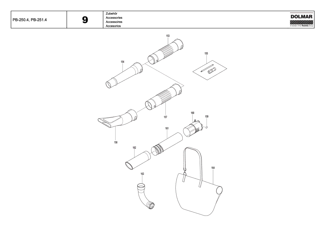 Dolmar PB-251.4 manual Zubehör Accessories Accessoires Accesorios 