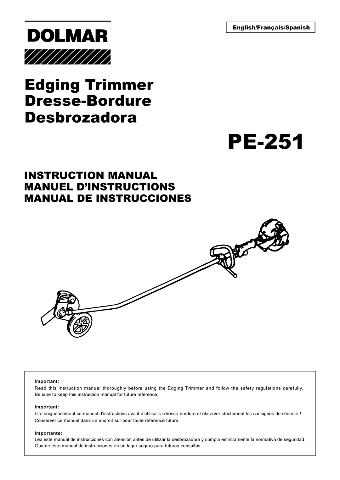 Dolmar PE-251 instruction manual 