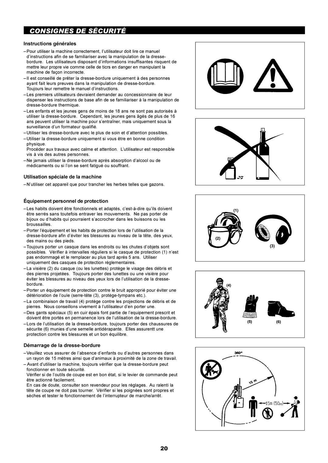 Dolmar PE-251 instruction manual Consignes DE Sécurité, Instructions générales, Utilisation spéciale de la machine 