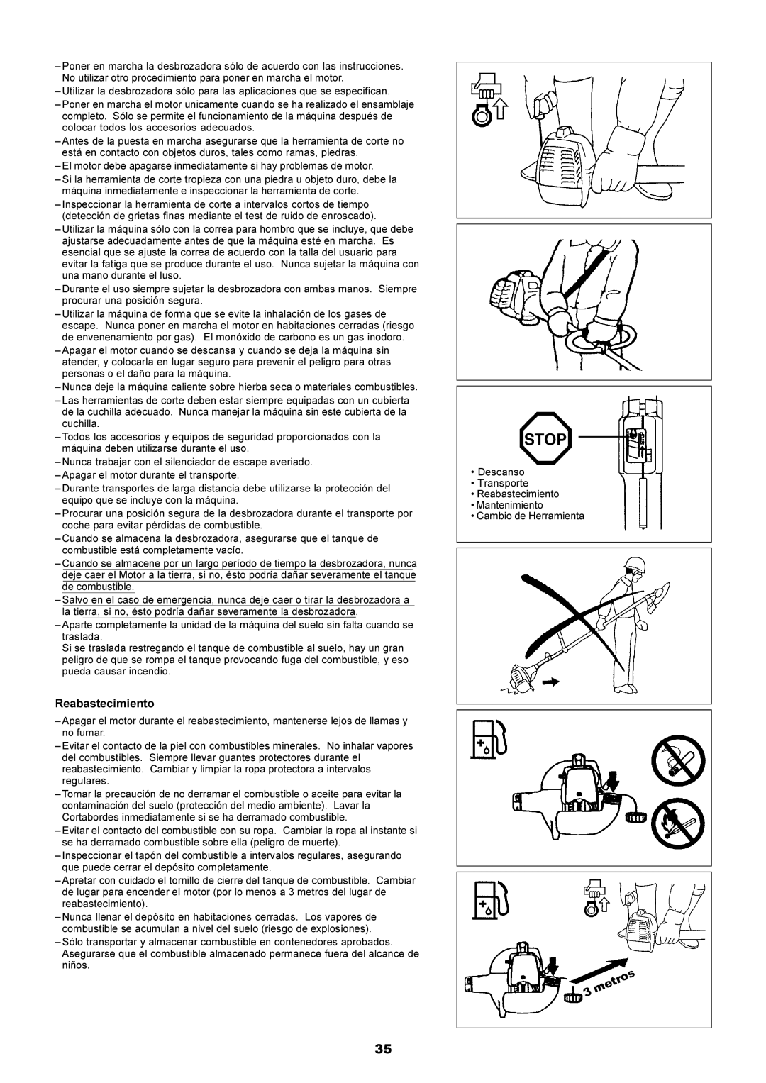 Dolmar PE-251 instruction manual Reabastecimiento 