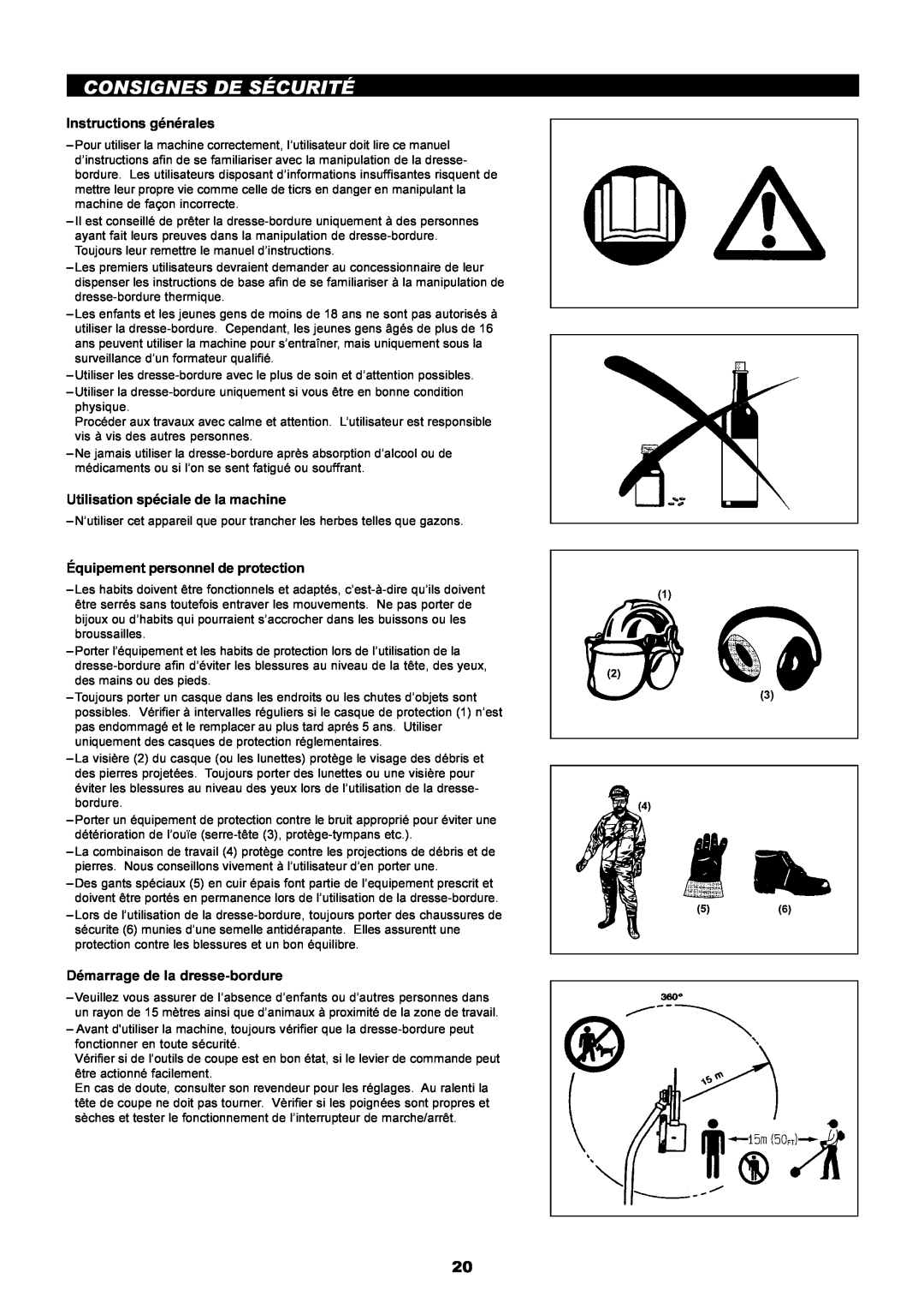 Dolmar PE-251 instruction manual Consignes De Sécurité, Instructions générales, Utilisation spéciale de la machine 