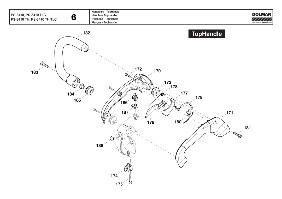 Dolmar PS-3410 TLC manual TopHandle 