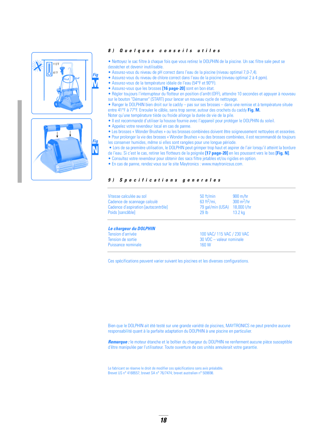 Dolphin Peripherals DX5B manual U e l q u e s c o n s e i l s u t i l e s, Specification s g e n e r a l e s 