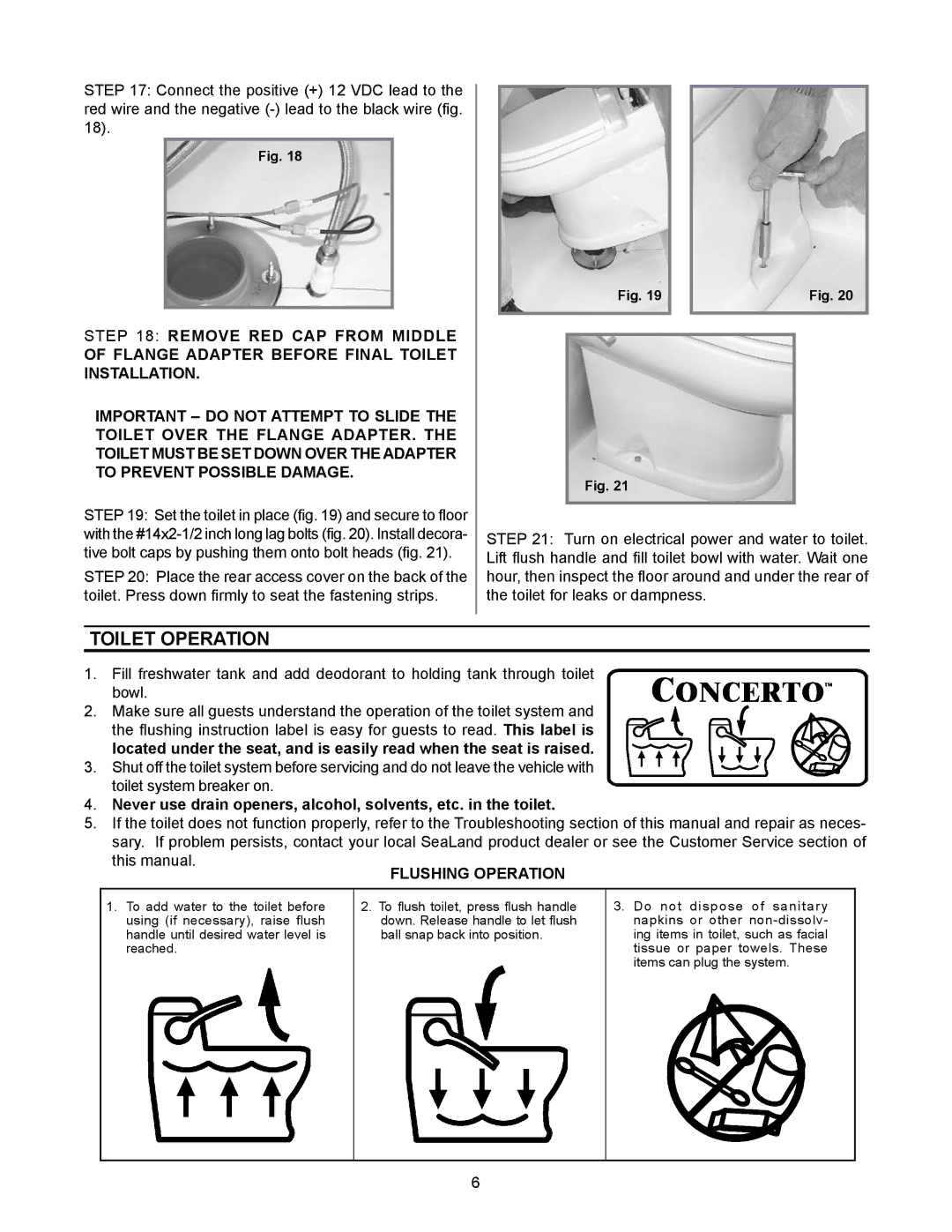 Dometic 3200 Series owner manual Toilet Operation 