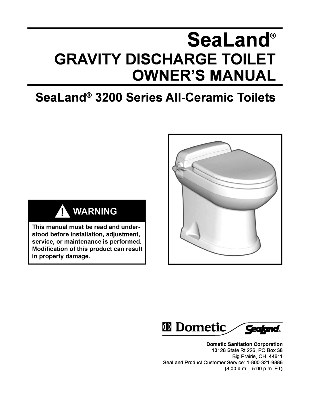 Dometic owner manual SeaLand 3200 Series All-CeramicToilets, Dometic Sanitation Corporation 