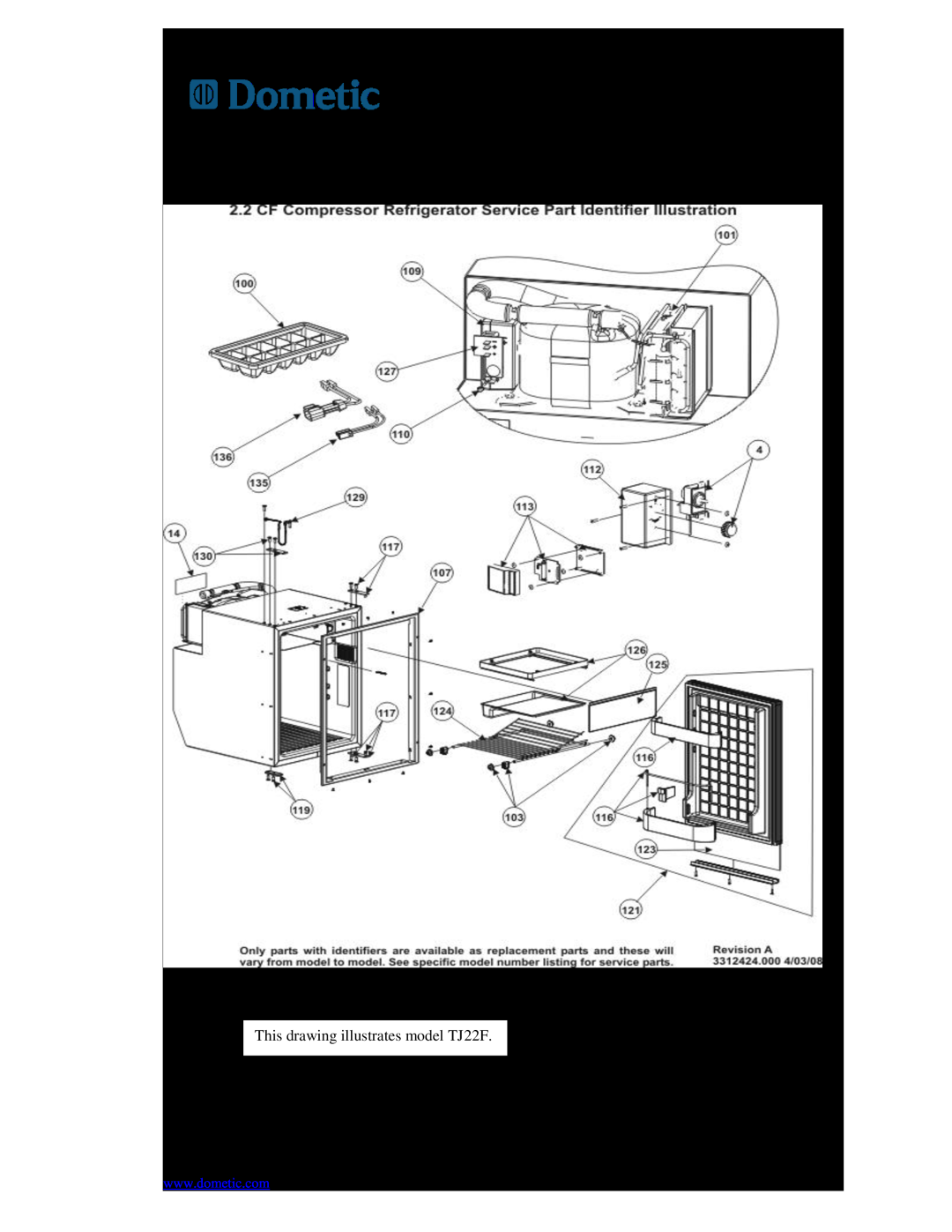 Dometic 750000005 (TJ18F) Freightliner Refrigerator Troubleshooting Guide, Dometic Corporation, Environmental Division 