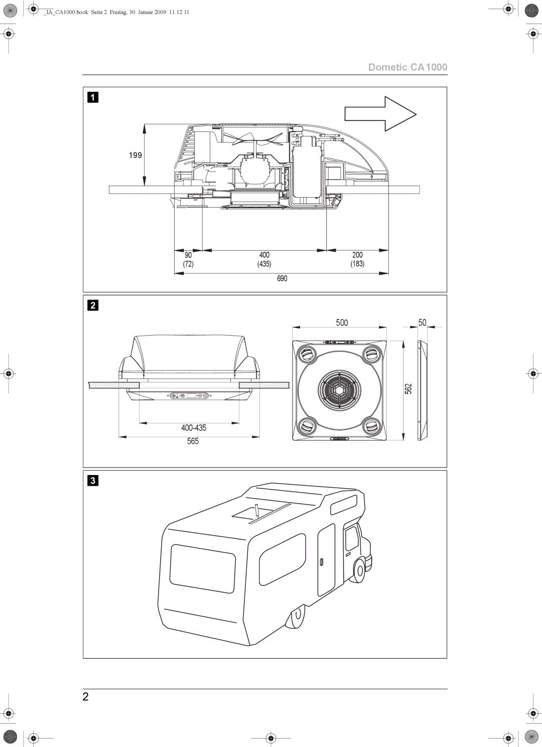 Dometic CA1000 installation manual Dometic 