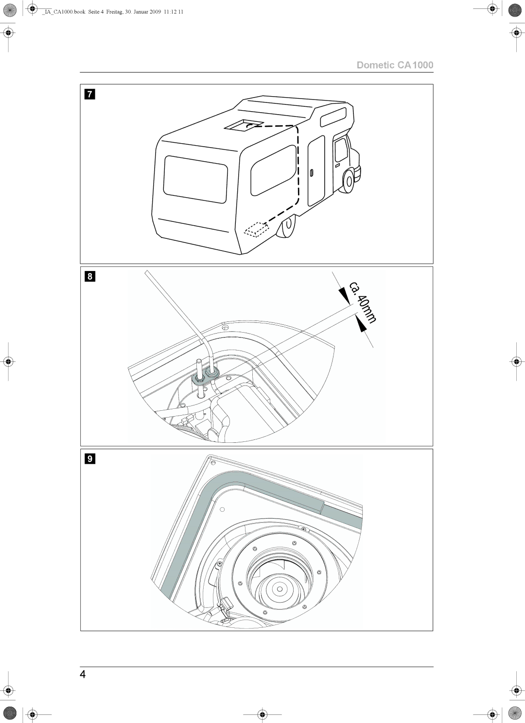 Dometic installation manual IACA1000.book Seite 4 Freitag, 30. Januar 2009 1112 