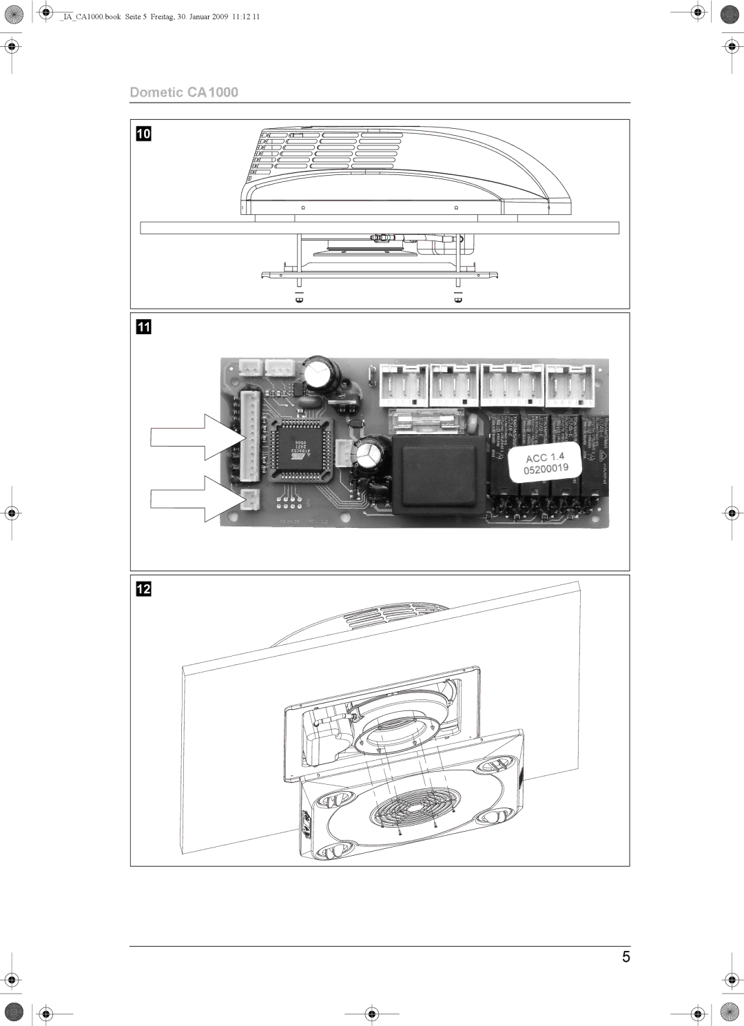 Dometic installation manual IACA1000.book Seite 5 Freitag, 30. Januar 2009 1112 