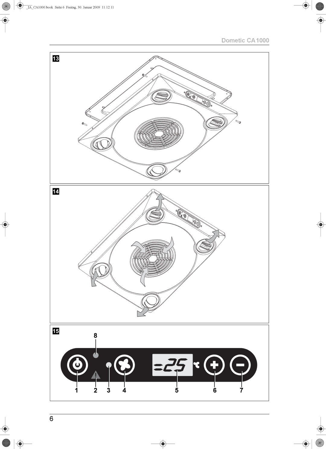 Dometic installation manual IACA1000.book Seite 6 Freitag, 30. Januar 2009 1112 