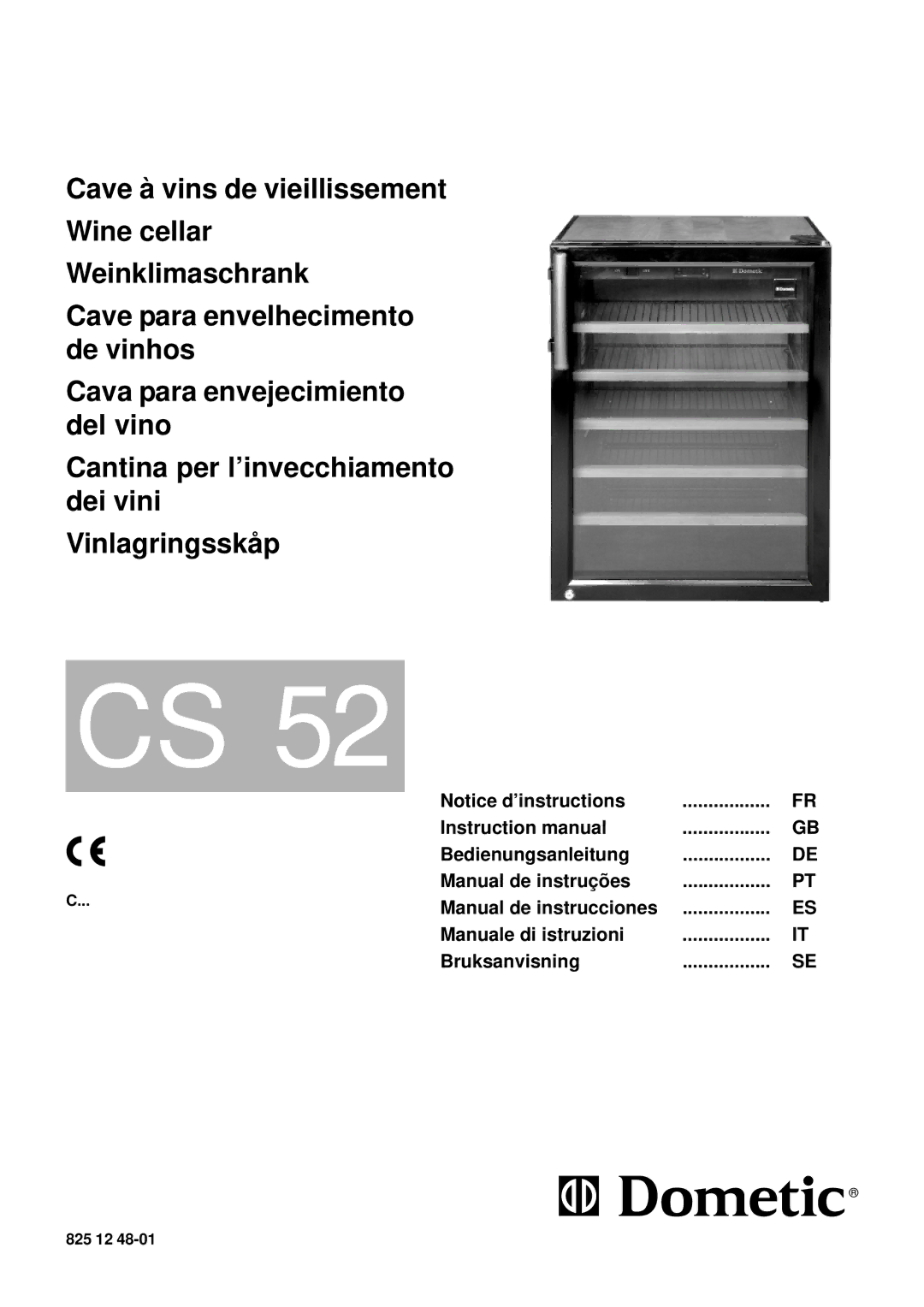 Dometic CS 52 instruction manual 825 12 