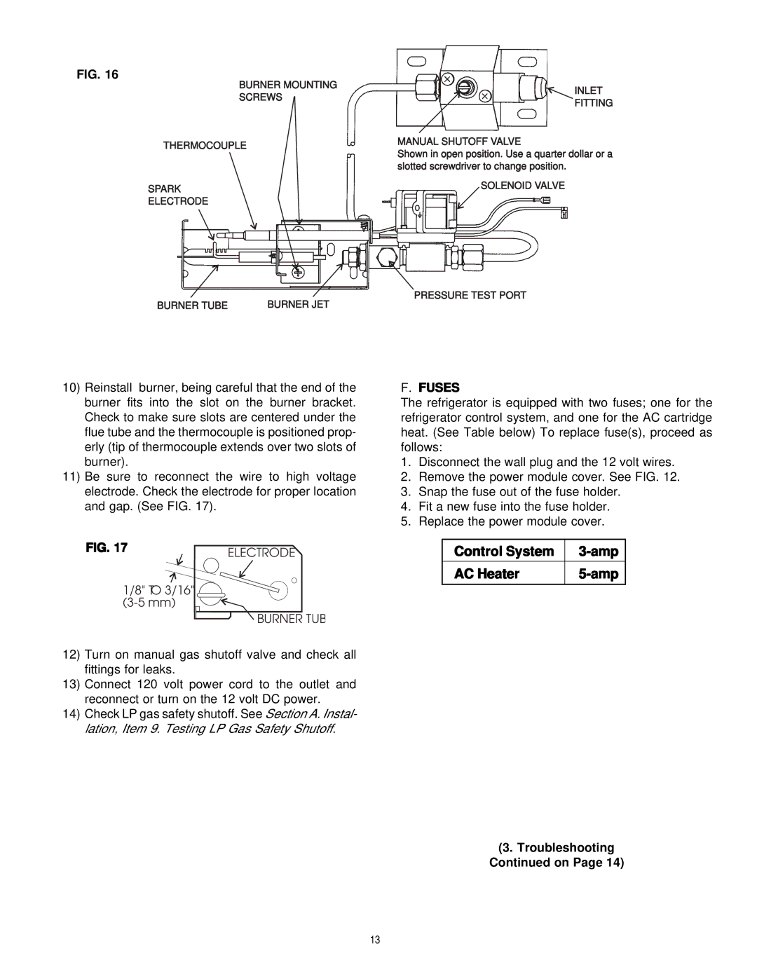 Dometic Elite RM7732 manual Electrode, Troubleshooting 