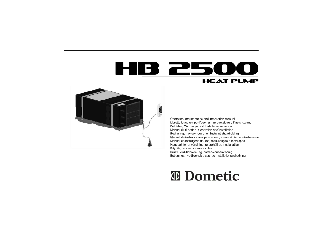 Dometic HB 2500 installation manual Heat Pump 