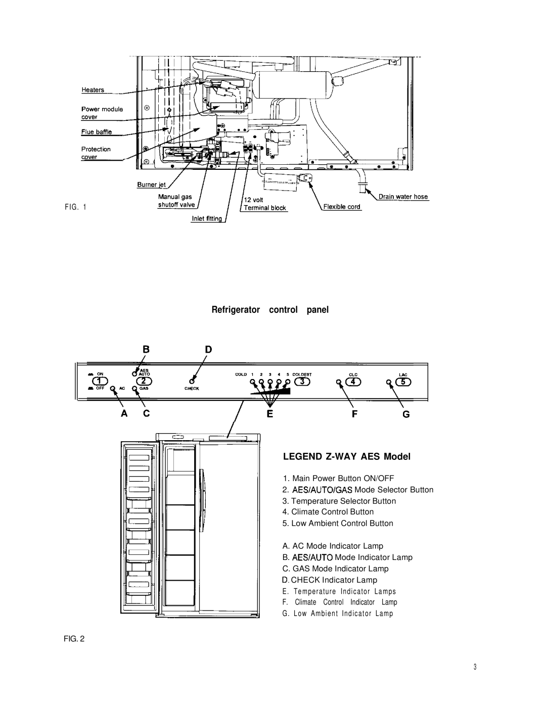 Dometic NDR1292-S dimensions Refrigerator control panel 