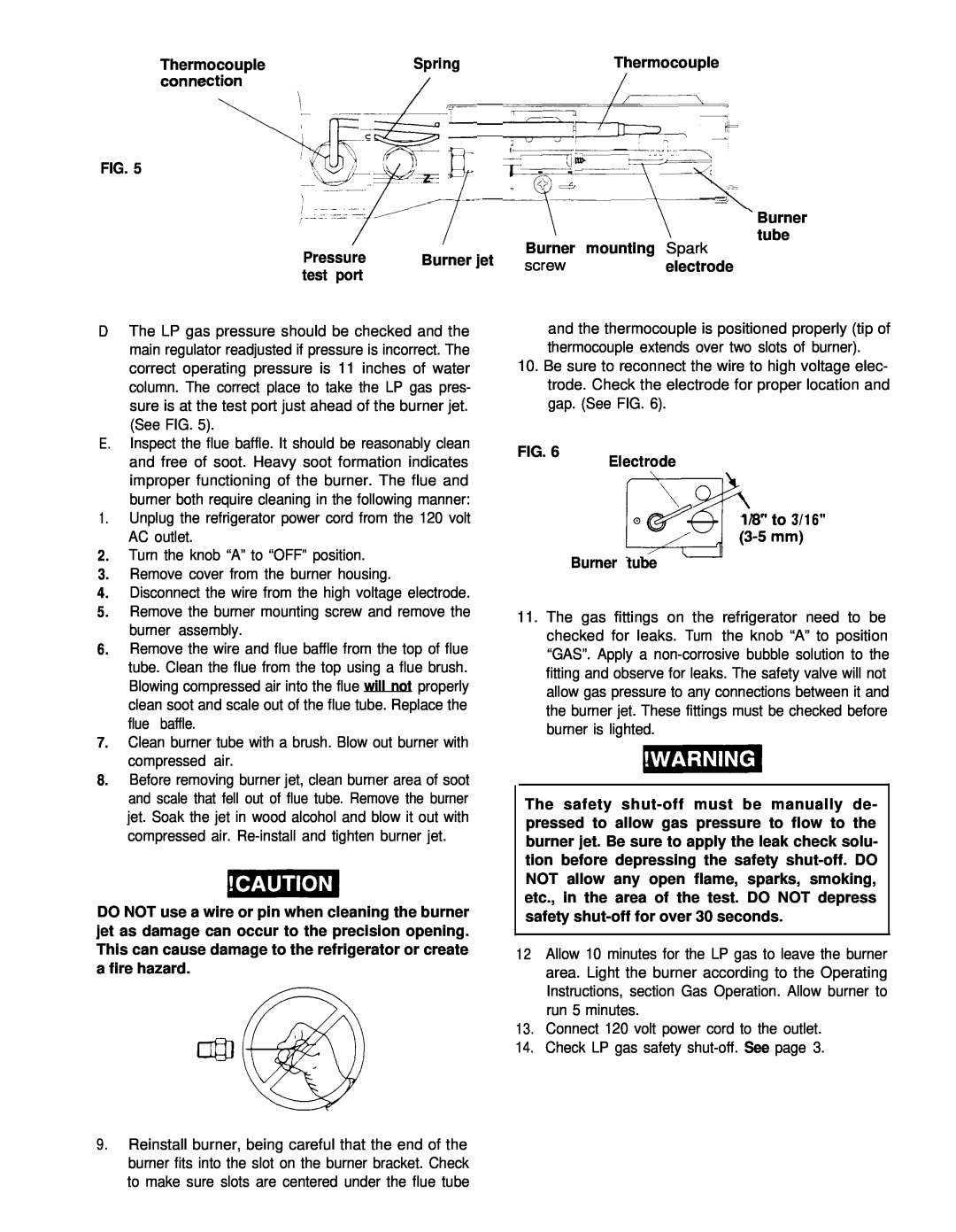 Dometic RGE400 manual ThermocoupleSpringThermocouple, =OnnecT% $ I’*“, ’ Burner, tube, Pressure, Burner jet, mounting Spark 