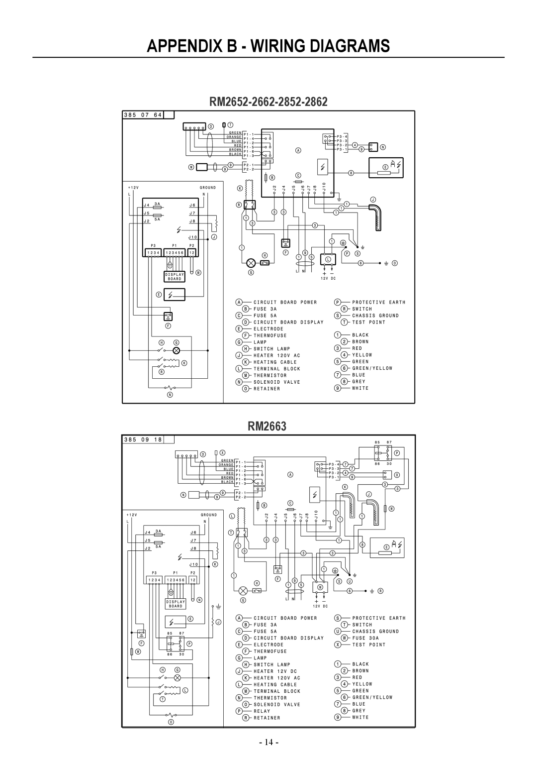 Dometic RM2351, RM2551, RM2451 installation manual RM2652-2662-2852-2862 RM2663 