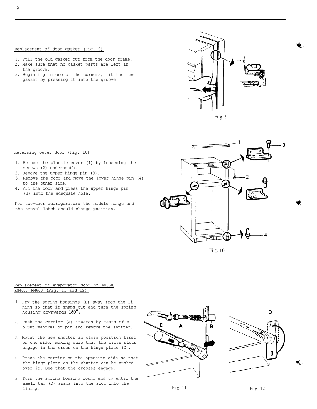 Dometic RM36O service manual Lining 