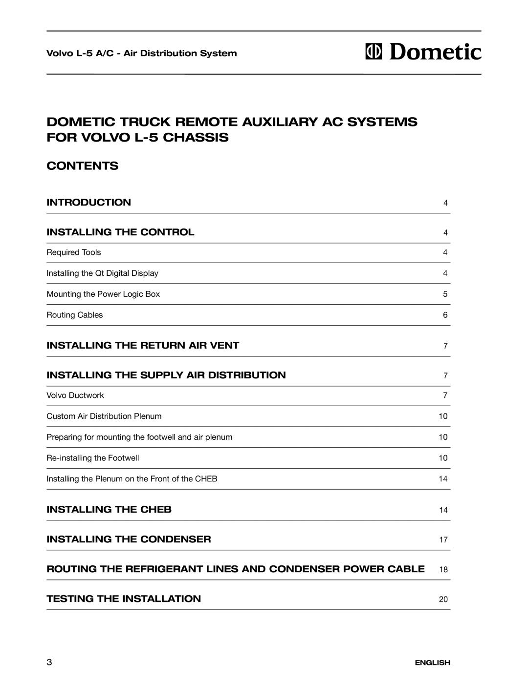 Dometic VN 780, VN 830, VN 770, VN 880 manual Contents 