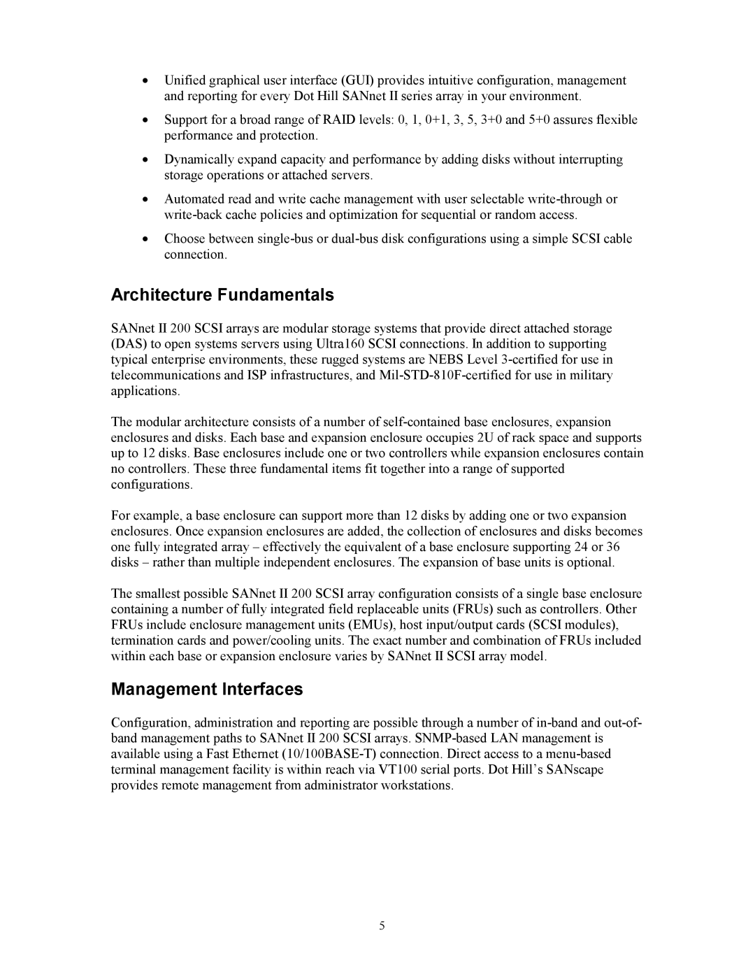 Dot Hill Systems 200 manual Architecture Fundamentals, Management Interfaces 