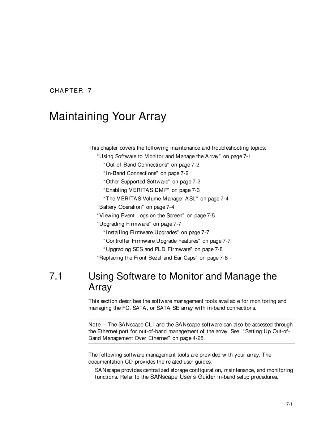 Dot Hill Systems II 200 FC service manual Maintaining Your Array, Using Software to Monitor and Manage the Array 