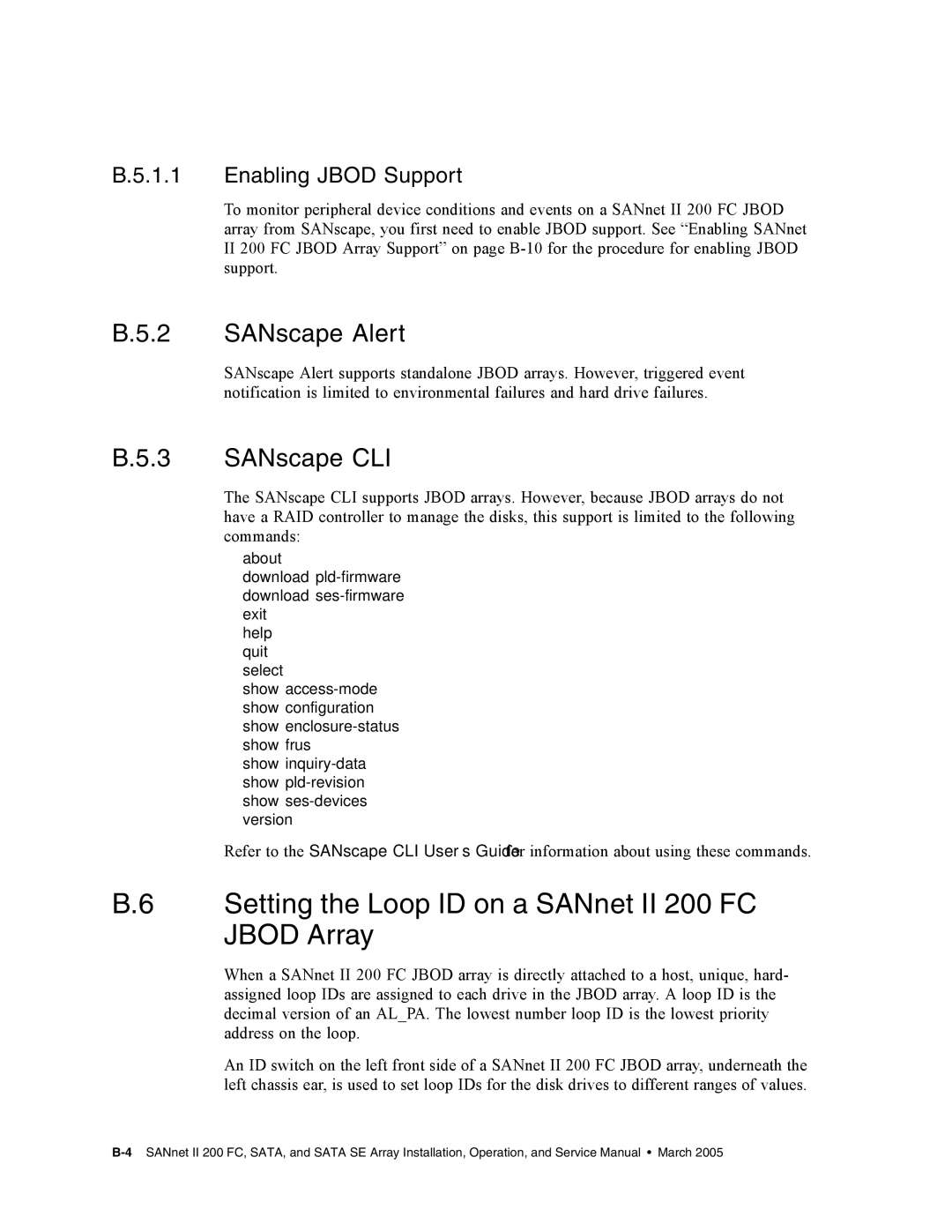 Dot Hill Systems service manual Setting the Loop ID on a SANnet II 200 FC Jbod Array, SANscape Alert, SANscape CLI 