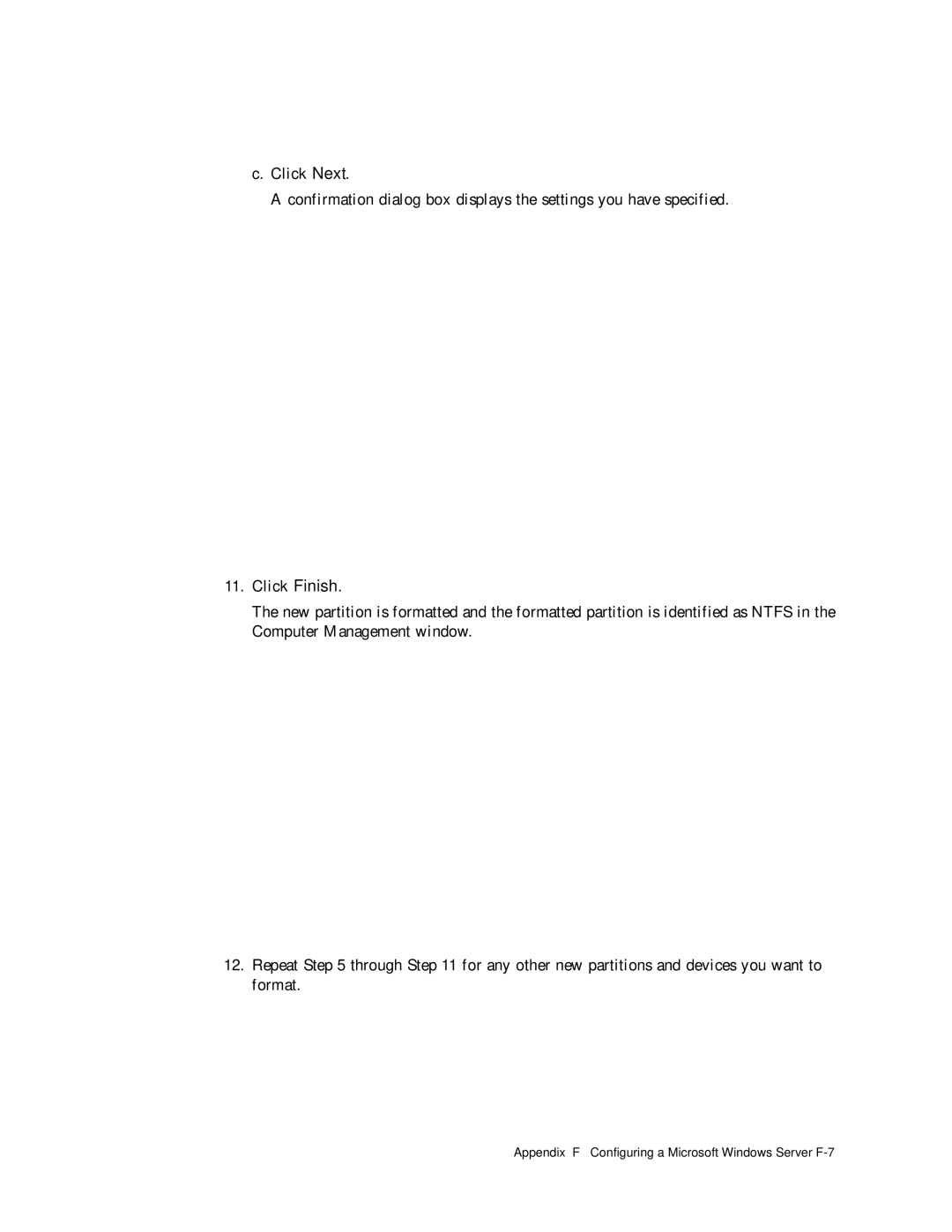 Dot Hill Systems II 200 FC service manual Appendix F Configuring a Microsoft Windows Server F-7 