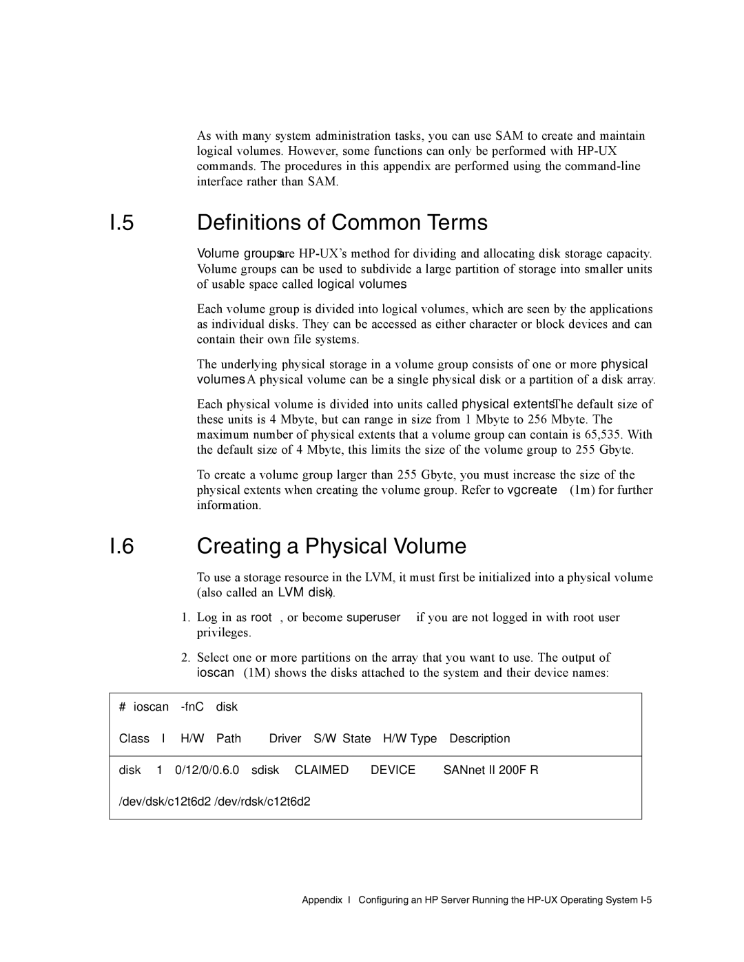 Dot Hill Systems II 200 FC service manual Definitions of Common Terms, Creating a Physical Volume 