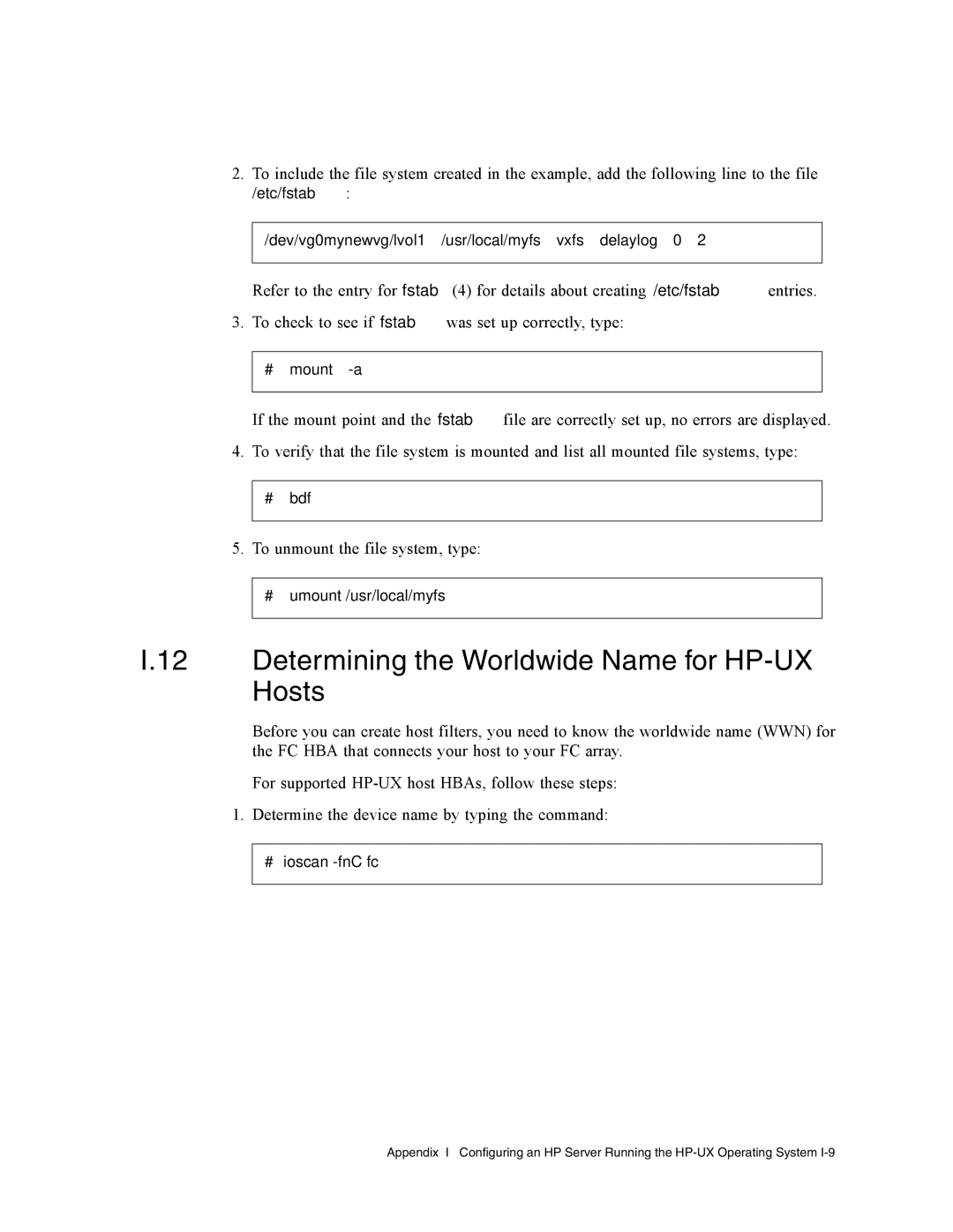 Dot Hill Systems II 200 FC service manual Determining the Worldwide Name for HP-UX Hosts 