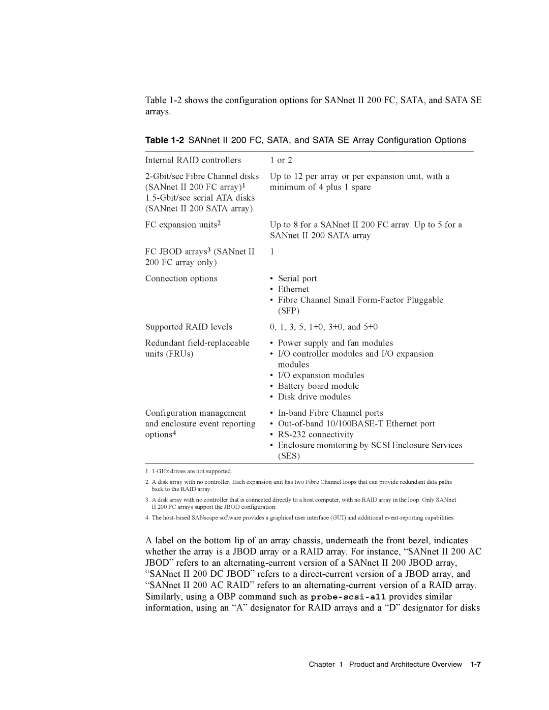 Dot Hill Systems II 200 FC service manual Sfp 