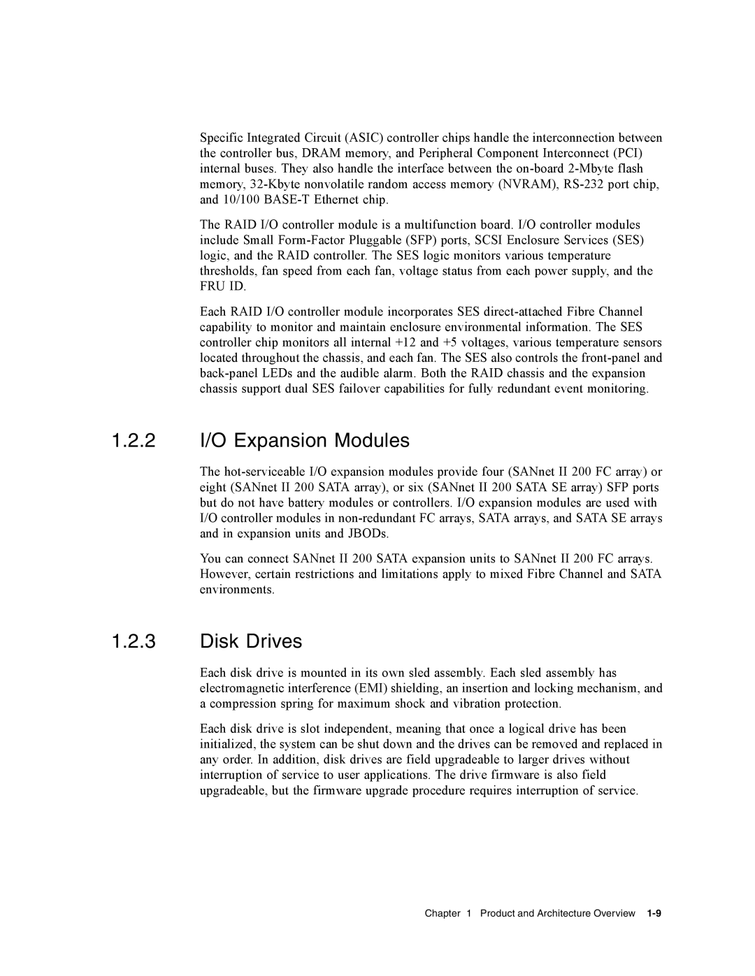 Dot Hill Systems II 200 FC service manual 2 I/O Expansion Modules, Disk Drives 