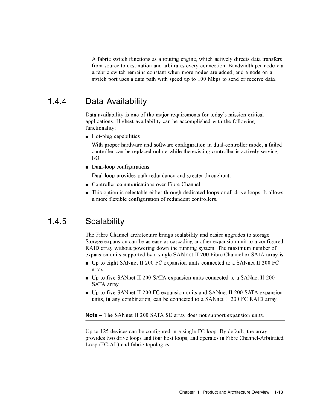 Dot Hill Systems II 200 FC service manual Data Availability, Scalability 