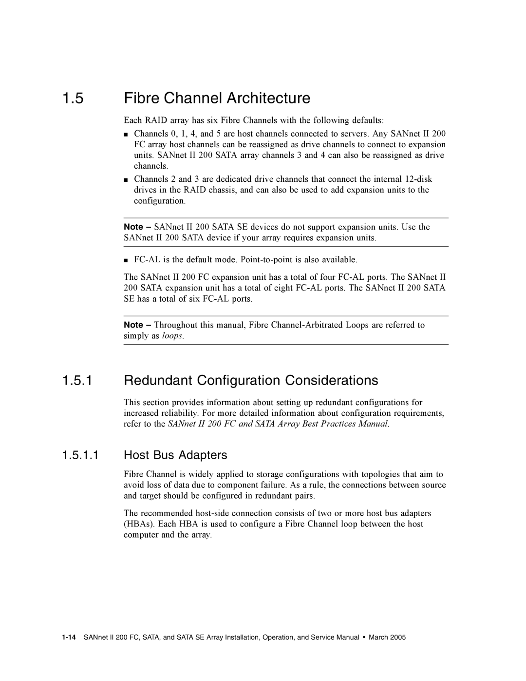 Dot Hill Systems II 200 FC service manual Fibre Channel Architecture, Redundant Configuration Considerations 