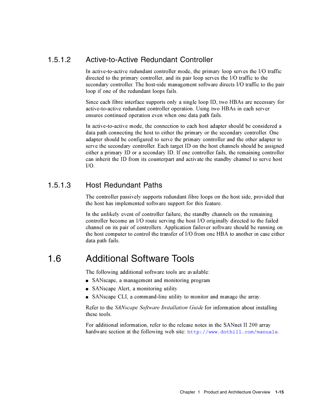 Dot Hill Systems II 200 FC service manual Additional Software Tools, Active-to-Active Redundant Controller 