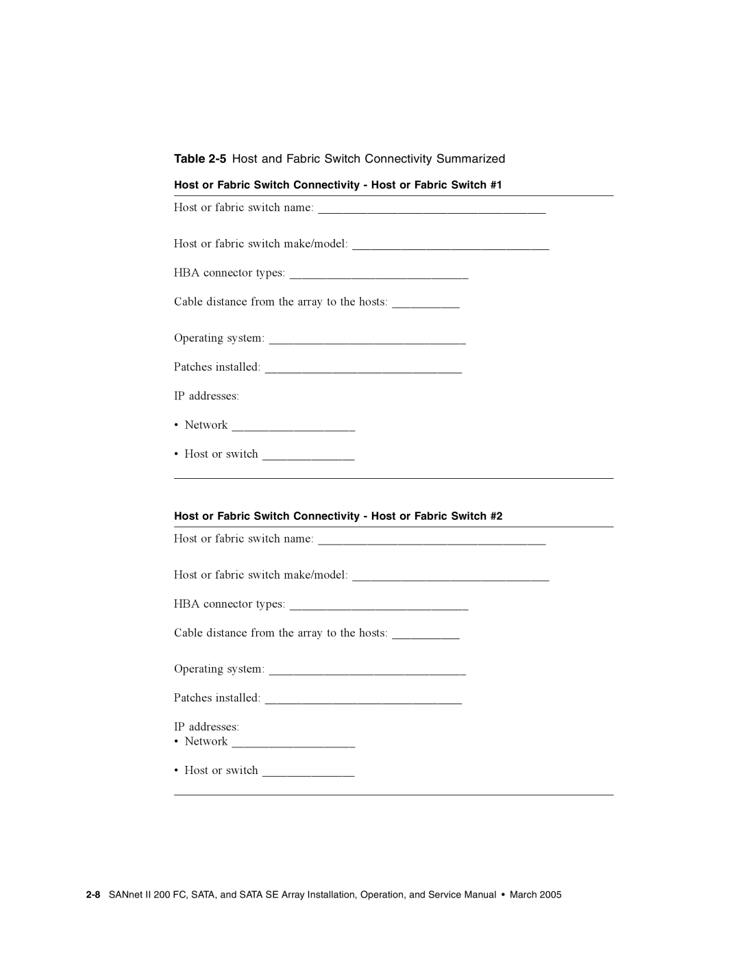 Dot Hill Systems II 200 FC service manual 5Host and Fabric Switch Connectivity Summarized 