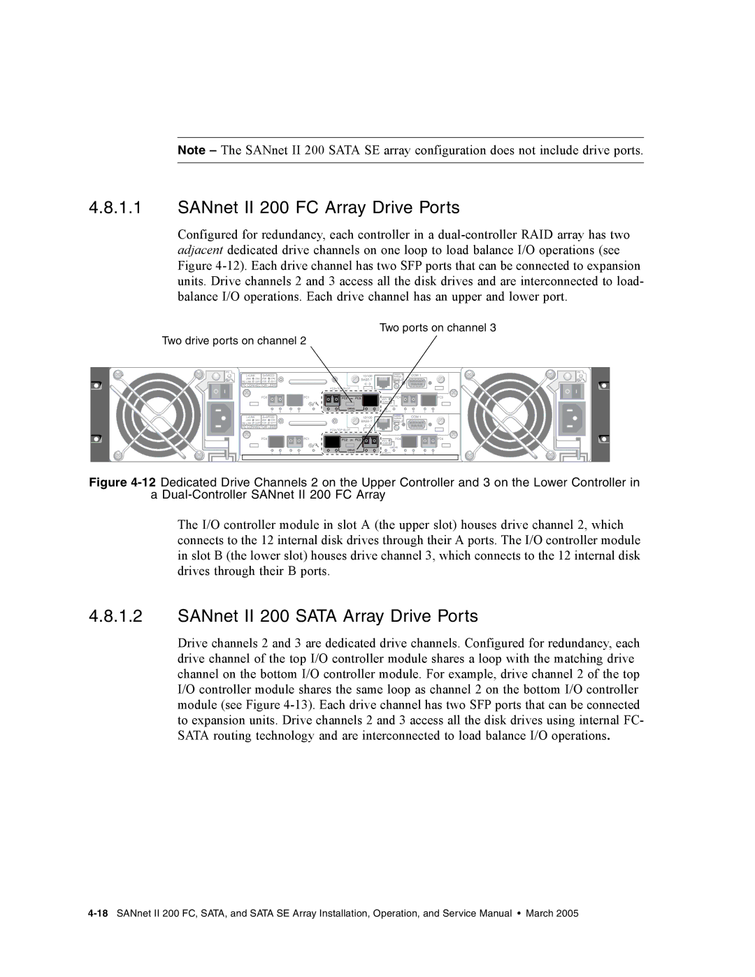 Dot Hill Systems service manual SANnet II 200 FC Array Drive Ports 