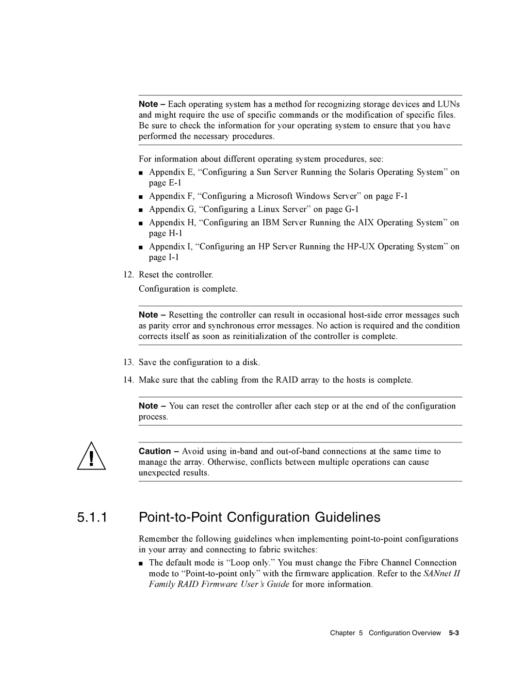 Dot Hill Systems II 200 FC service manual Point-to-Point Configuration Guidelines 