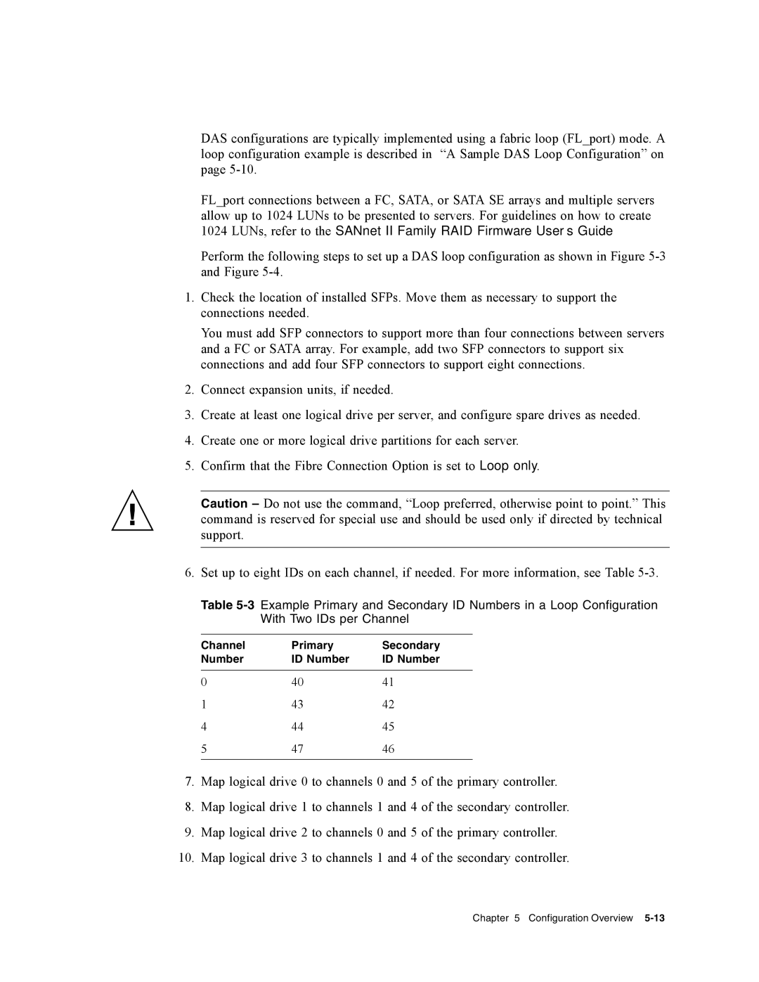 Dot Hill Systems II 200 FC service manual Channel Primary Secondary Number ID Number 