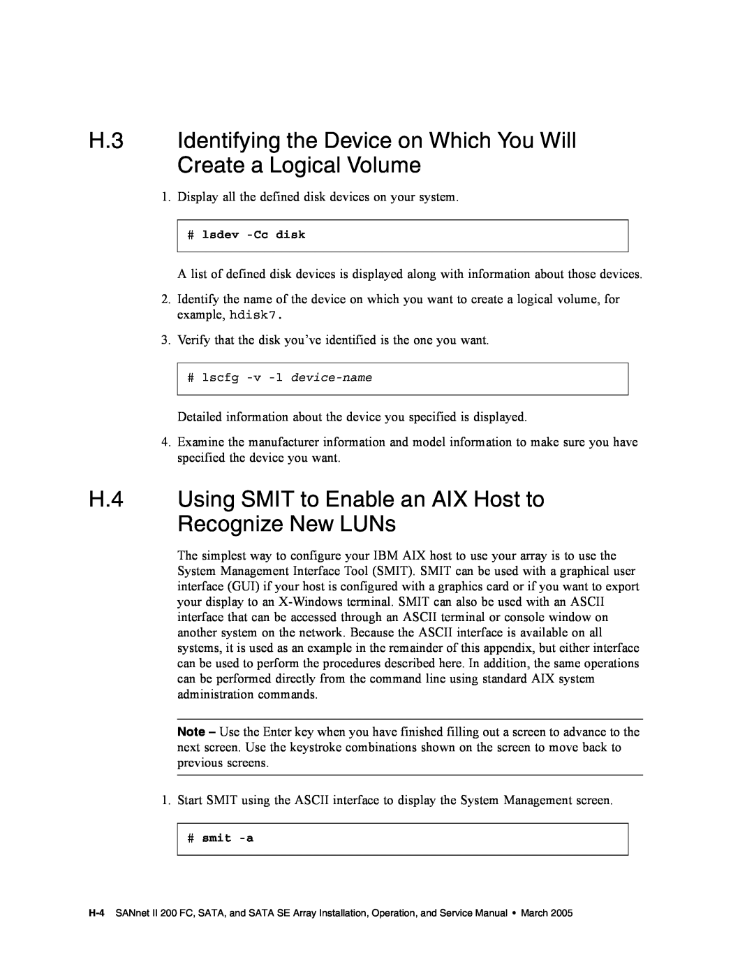 Dot Hill Systems II 200 FC service manual H.3 Identifying the Device on Which You Will Create a Logical Volume 