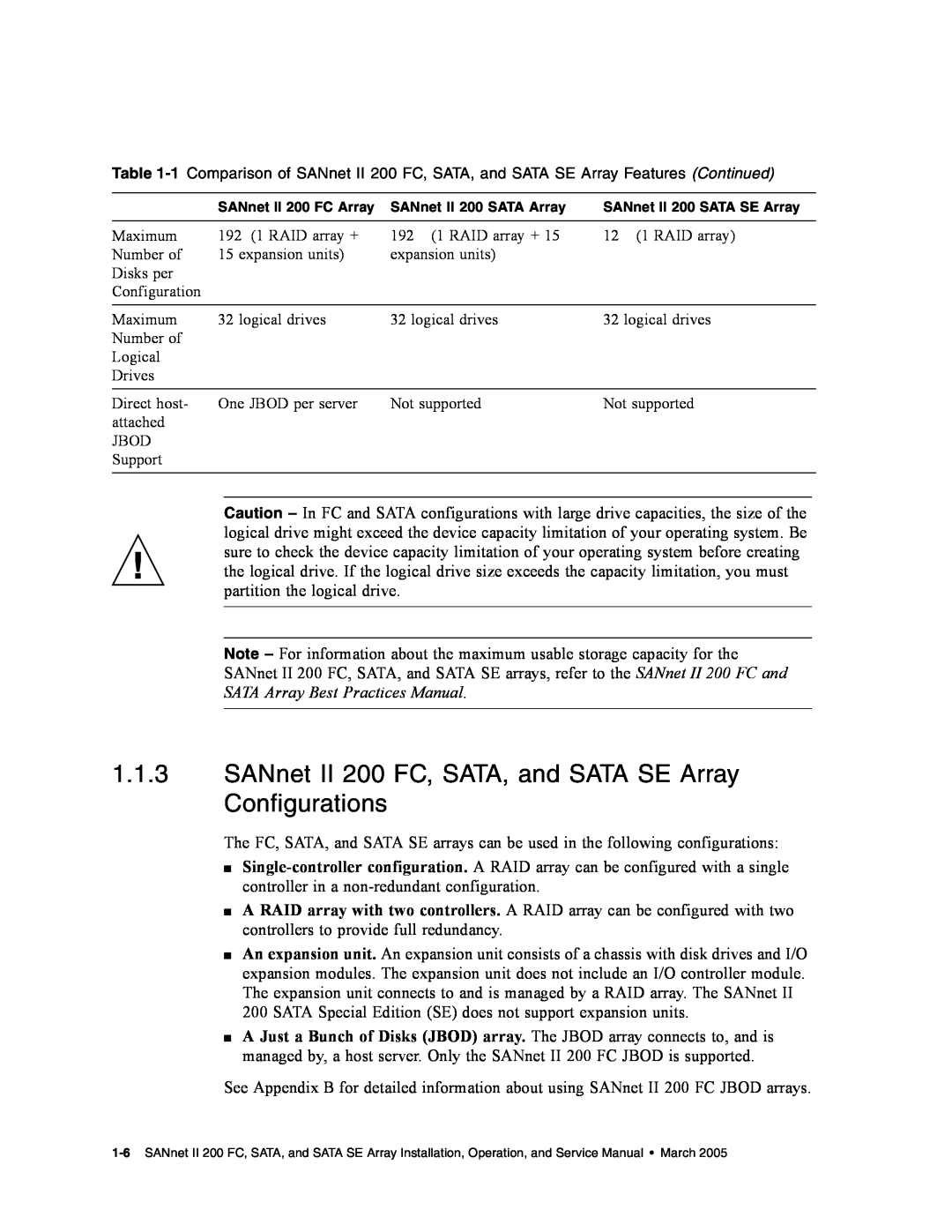 Dot Hill Systems service manual SANnet II 200 FC, SATA, and SATA SE Array Configurations 