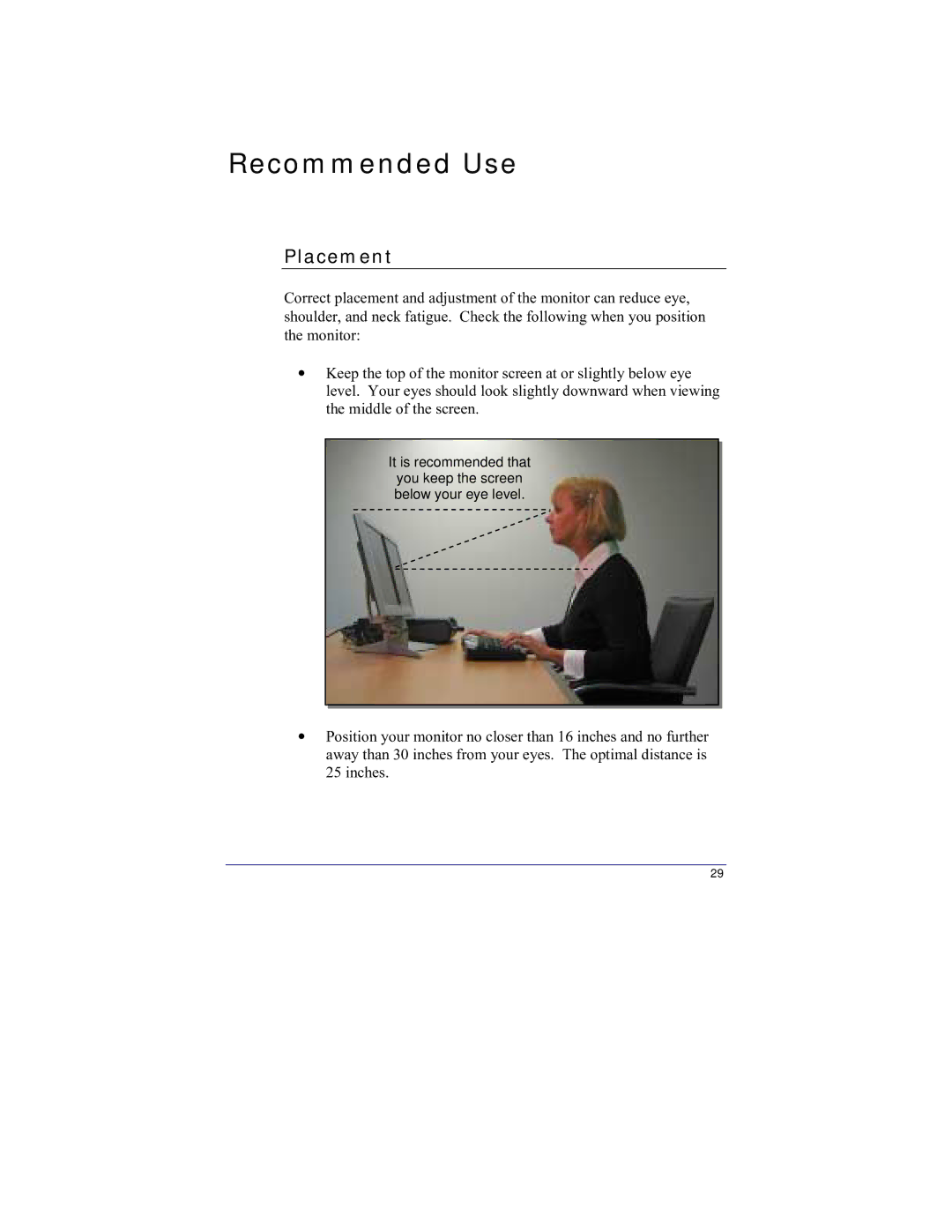 DoubleSight Displays DS-15xx user manual Recommended Use, Placement 