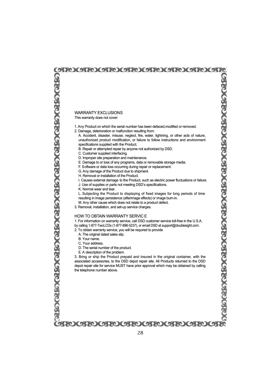 DoubleSight Displays DS-240 Series user manual 