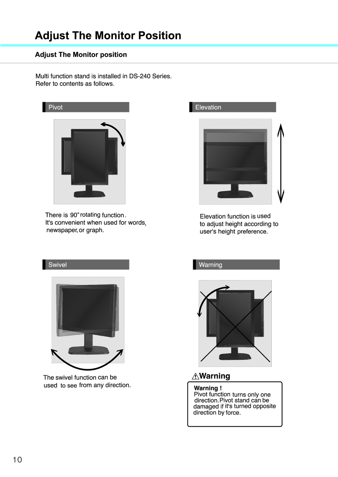 DoubleSight Displays DS-240 Series user manual 