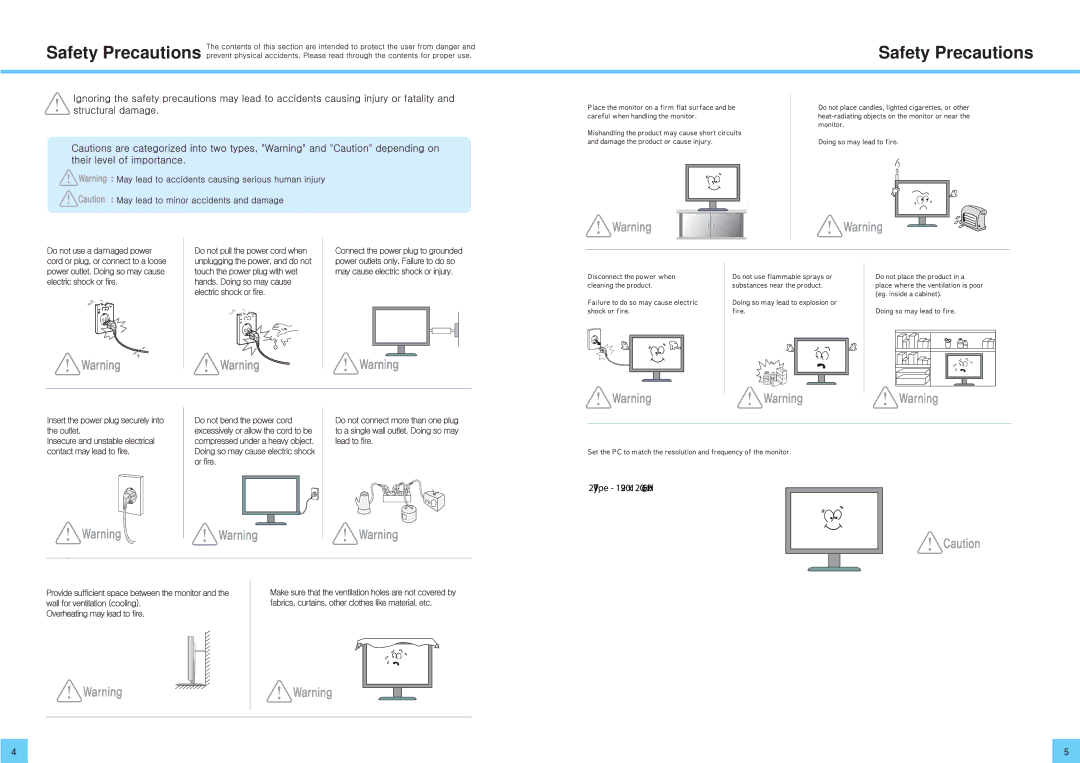 DoubleSight Displays DoubleSight LCD Monitor, DS-2700DW user manual Safety Precautions 