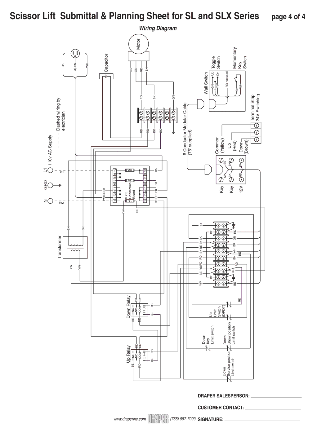 Draper SL6, SL5, SL10, SL9, SL4 manual SL and SLX Series 