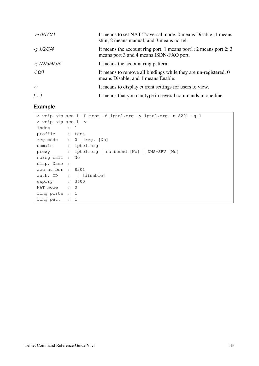 Draytek 1.11 manual Telnet Command Reference Guide 113 