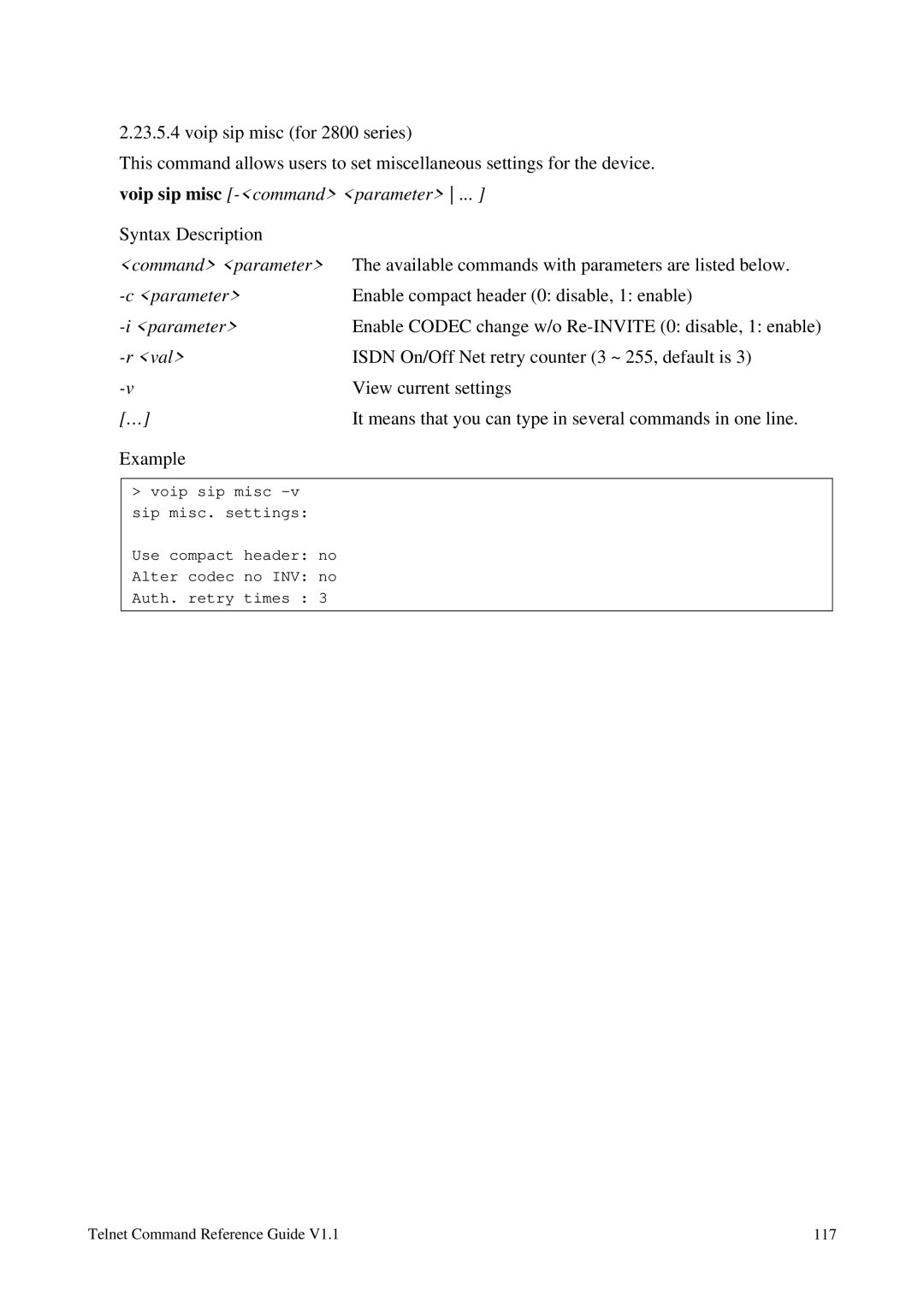 Draytek 1.11 manual Voip sip misc for 2800 series 